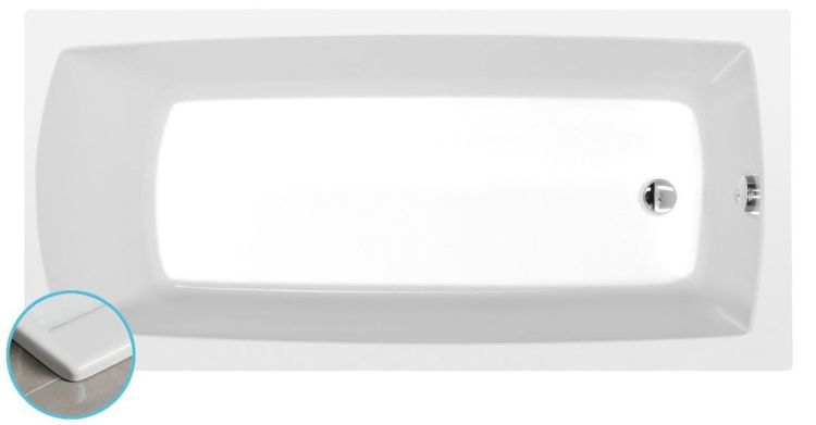 LILY SLIM wanna prostokątna 150x70x39cm, biała