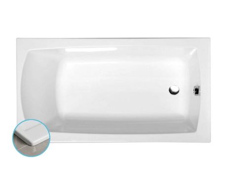 Przejdź do produktu LILY SLIM wanna prostokątna 130x70x39cm, biała