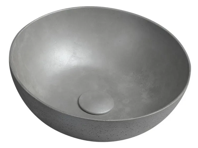 FORMIGO umywalka betonowa, średnica 39 cm, srebro