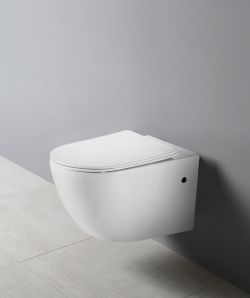SIA WC wiszące, Rimless, 36,5x48,5 cm, biały
