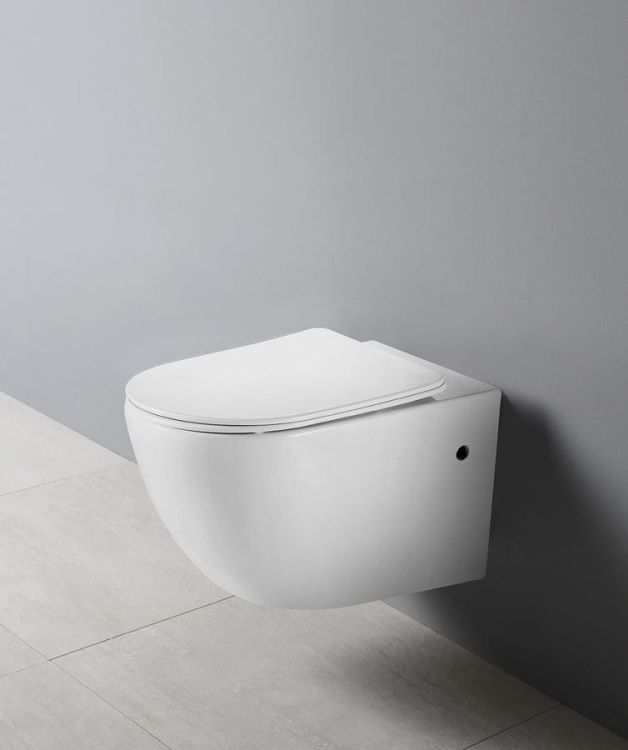 SIA WC wiszące, Rimless, 36,5x48,5 cm, biały