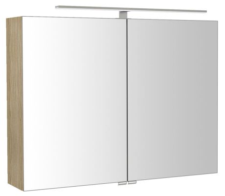 Przejdź do produktu RIWA szafka z lustrem, oświetlenie LED, 81x70x17cm, wiąz Bardini