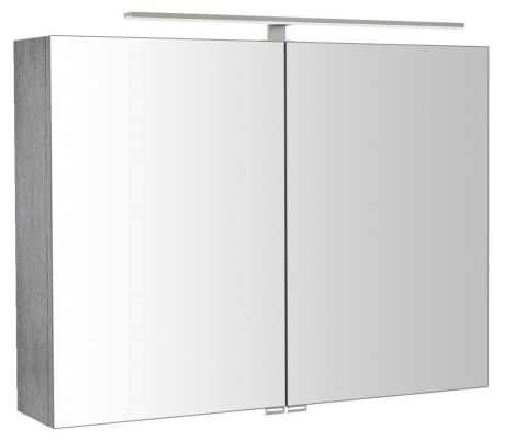 Przejdź do produktu RIWA szafka z lustrem, oświetlenie LED, 81x70x17cm, dąb srebrny