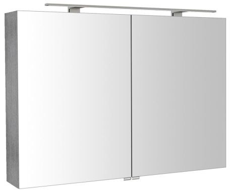 Przejdź do produktu RIWA szafka z lustrem, oświetlenie LED, 101x70x17cm, dąb srebrny