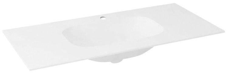 TREOS umywalka 1466x513 mm, Rockstone, biały mat