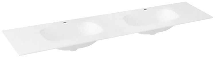 TREOS umywalka 1716x513 mm, Rockstone, biały mat