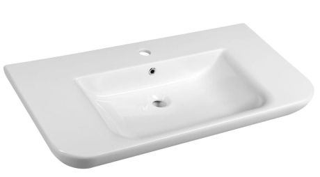 Przejdź do produktu DORI umywalka ceramiczna 90x48 cm, z blatem, biała