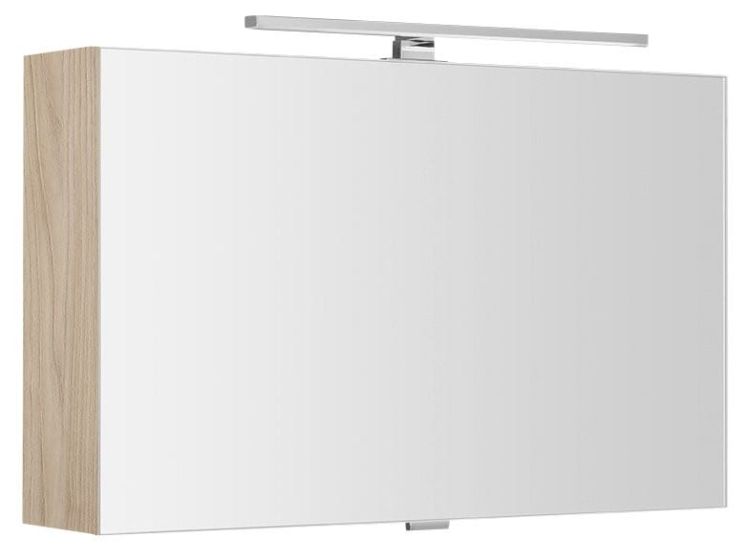 CLOE szafka z lustrem z oświetleniem LED, 80x50x18cm, wiąz Bardini