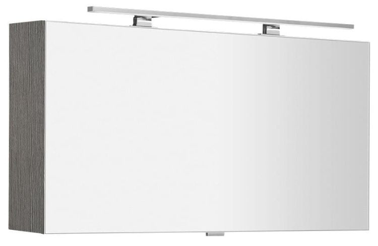 CLOE szafka z lustrem z oświetleniem LED, 100x50x18cm, dąb srebrny