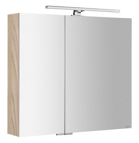Przejdź do produktu MIRRÓ szafka z lustrem z oświetleniem LED, 80x70x16cm, wiąz Bardini