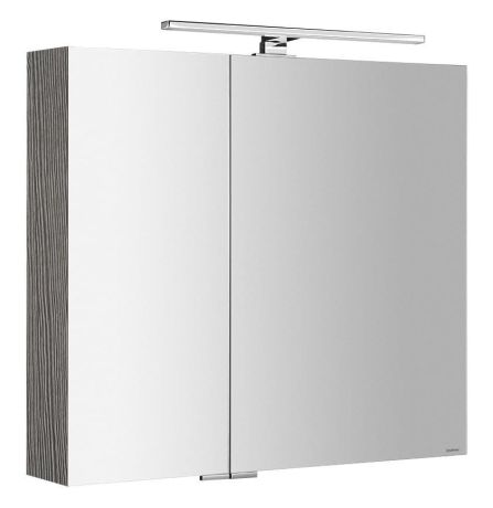 Przejdź do produktu MIRRÓ szafka z lustrem z oświetleniem LED, 80x70x16cm, dąb srebrny