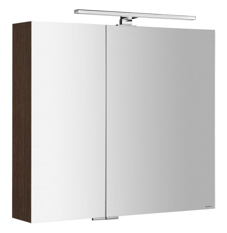 MIRRÓ szafka z lustrem z oświetleniem LED, 80x70x16cm, sosna rustykalna