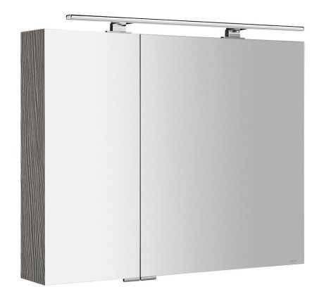 Przejdź do produktu MIRRÓ szafka z lustrem z oświetleniem LED, 90x70x16cm, dąb srebrny