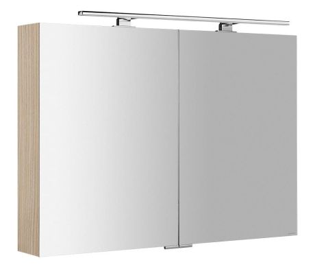 Przejdź do produktu MIRRÓ szafka z lustrem z oświetleniem LED, 100x70x16cm, wiąz Bardini