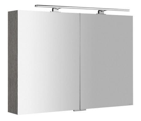 Przejdź do produktu MIRRÓ szafka z lustrem z oświetleniem LED, 100x70x16cm, dąb srebrny