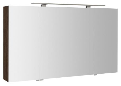 Przejdź do produktu MIRRÓ szafka z lustrem, oświetlenie LED, 3 drzwiczki, 120x70x16cm, sosna rustykalna