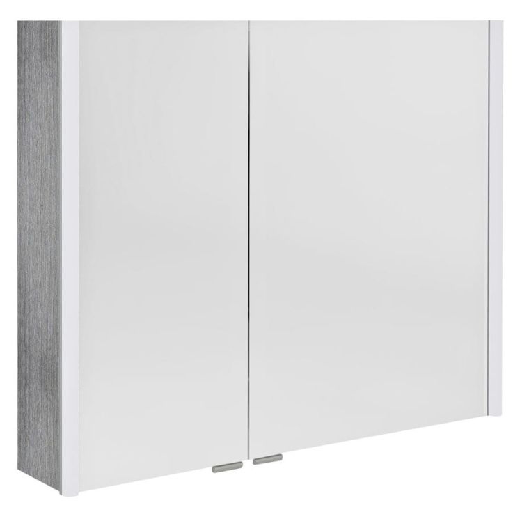 ALIX szafka z lustrem, oświetlenie LED 86x70x17,5cm, dąb srebrny