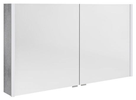 Przejdź do produktu ALIX szafka z lustrem, oświetlenie LED, 2x drzwiczki, 126x70x17,5cm, dąb srebrny