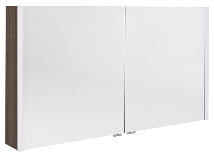 ALIX szafka z lustrem, oświetlenie LED, 2x drzwiczki, 126x70x17,5cm, sosna rustykalna