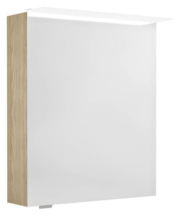 LINEX szafka z lustrem, oświetlenie LED, 60x70x15cm, lewa/prawa, wiąz Bardini
