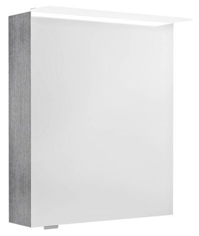 Przejdź do produktu LINEX szafka z lustrem, oświetlenie LED, 60x70x15cm, lewa/prawa, dąb srebrny