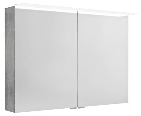 Przejdź do produktu LINEX szafka z lustrem, oświetlenie LED, 100x70x15cm, dąb srebrny