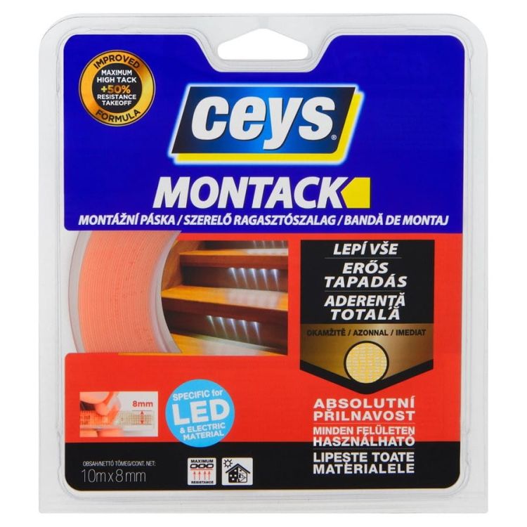 MONTACK LEPÍ VŠE OKAMŽITĚ Páska pro LED 10 m x 8 mm