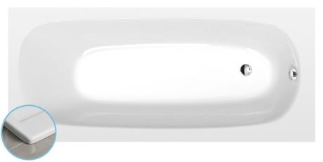 Przejdź do produktu EBRO SLIM wanna prostokątna 170x75x39cm, biała