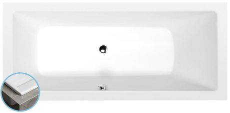 Przejdź do produktu MIMOA SLIM wanna prostokątna 170x75x39cm, biała