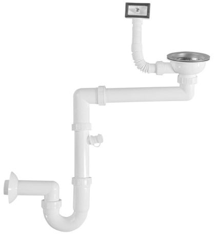 Przejdź do produktu Syfon zlewozmywakowy 6/4", DN40, biały
