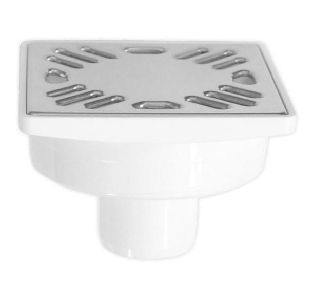 Kratka ściekowa 103x103 prosta, odpływ 40mm, nierdzewna