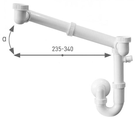 Przejdź do produktu Syfon zlewozmywakowy 6/4", DN40, biały