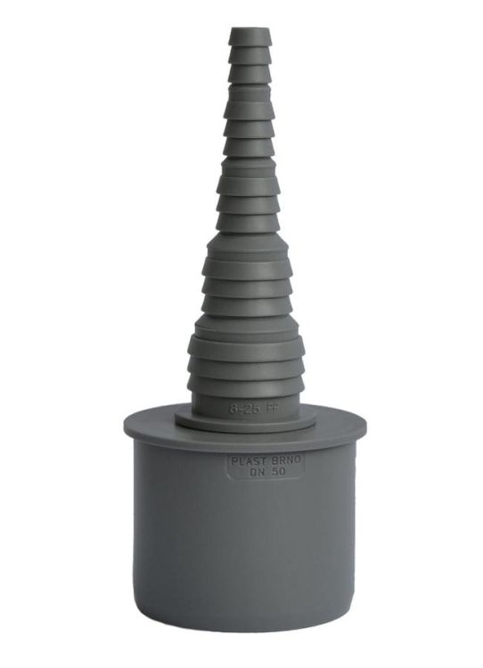 HT korek z wypustem na wąż 8-25mm, prosty, DN50mm