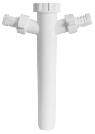 Przejdź do produktu Króciec syfonu z podwójnym przyłączem 6/4", DN40, biały