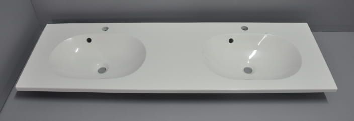 Umywalka podwójna konglomeratowa 120x48 cm Loop 120/2