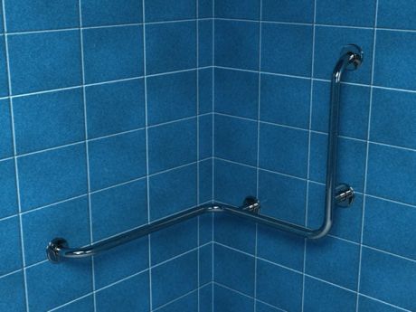 Przejdź do produktu Uchwyt łazienkowy dla osób niepełnosprawnych kątowy, poziomo-pionowy, lewy, ścienny 70x61x75 cm stal nierdzewna mat Makoinstal PSM 135L