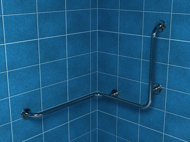 Uchwyt łazienkowy dla osób niepełnosprawnych kątowy, poziomo-pionowy, lewy, ścienny 70x61x75 cm stal nierdzewna mat Makoinstal PSM 135L