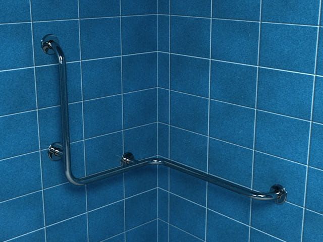 Uchwyt łazienkowy dla osób niepełnosprawnych kątowy, poziomo-pionowy,prawy, ścienny 70x61x75 cm stal nierdzewna połysk Makoinstal PSP 135P