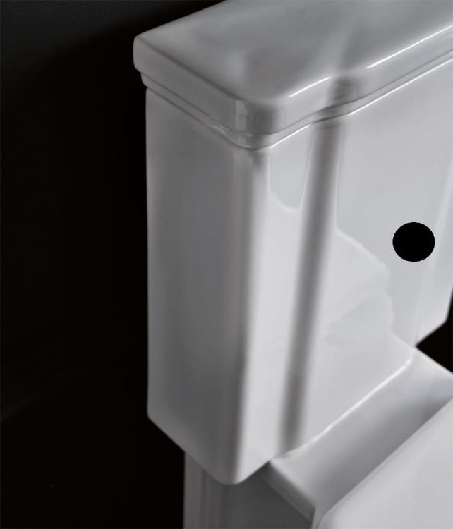 Kerasan Waldorf czarna miska stojąca WC z mechanizmem spłukującym złoto 411704+418104+750991