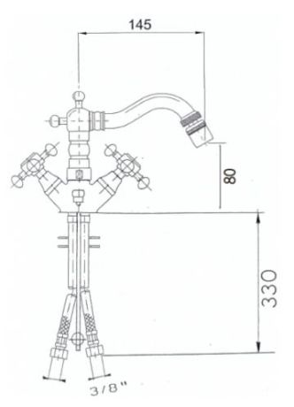 Przejdź do produktu Bateria Retro bidetowa wysoka bronzo Reitano Atea R338