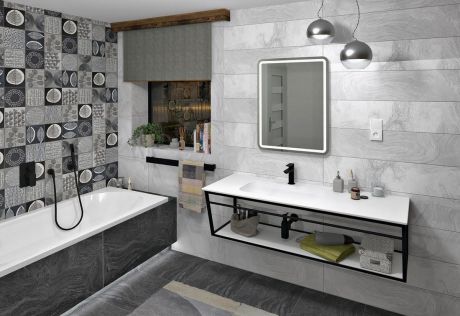 Przejdź do produktu ARUBA podpora z półką 238,4x40x49 cm, czarny mat