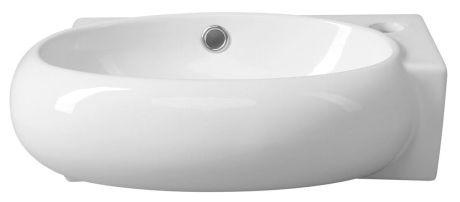 Przejdź do produktu RIBERA umywalka ceramiczna narożna 43x28,5cm, otwór na baterię po prawej strony, biały