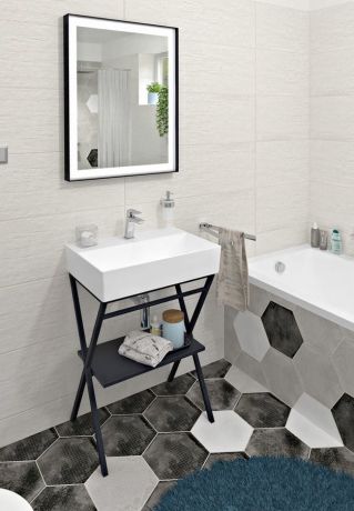 Przejdź do produktu FERRO konsola pod umywalkę 565x720x390mm, czarny