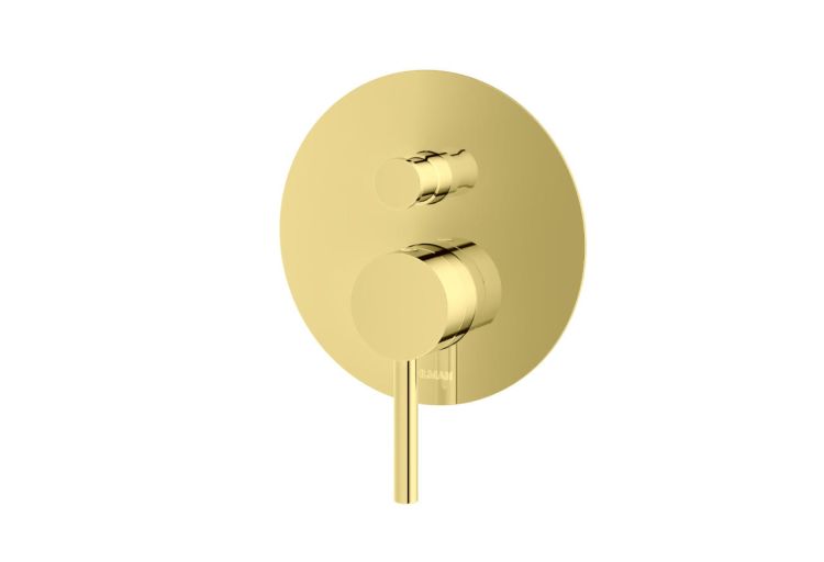 Bateria prysznicowa 2-drożna podtynkowa 14 cm złoty Kohlman Axel QW210AGD