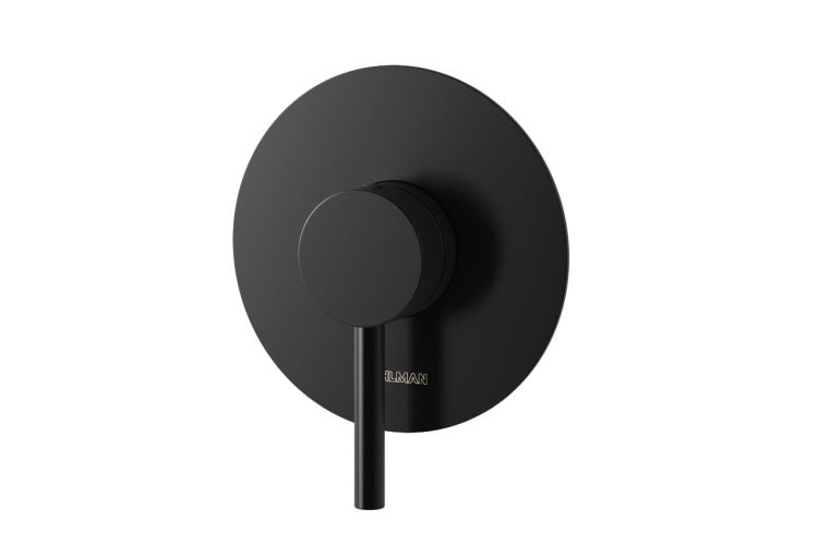 Bateria prysznicowa 1-drożna podtynkowa 12 cm czarny mat Kohlman Axel QW220AB