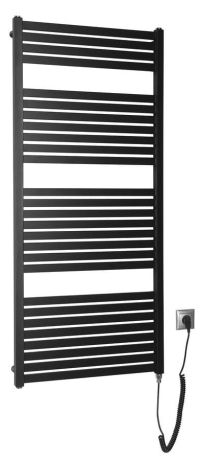 Przejdź do produktu TONDI-E grzejnik elektryczny 600x1330 mm, 600 W, czarny mat