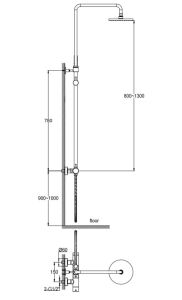 Kolumna prysznicowa z okrągłą deszczownicą 20 cm Kohlman Axel QW276A chrom