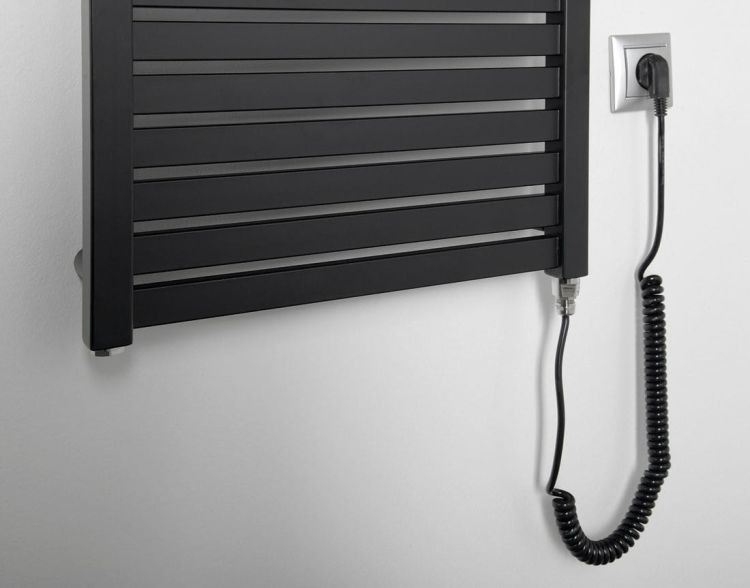 TONDI-E grzejnik elektryczny 450x1330 mm, 500W, czarny mat
