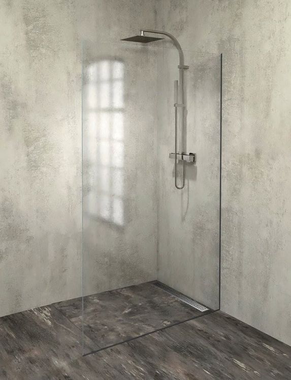 ARCHITEX LINE Zestaw do montażu szkła, podłoga/ściana, maksymalna szerokość 1200 mm, czarny mat