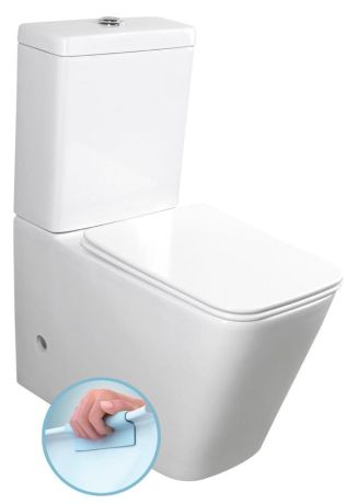 Przejdź do produktu PORTO RIMLESS kompakt WC, odpływ poziomy/pionowy, biały